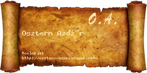 Osztern Azár névjegykártya